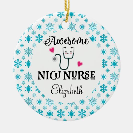 NICU-Geschenk für Krankenpflege Keramik Ornament (Vorne)