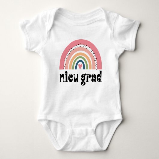 NICU Graduate boho Regenbogen Baby Strampler (Vorderseite)