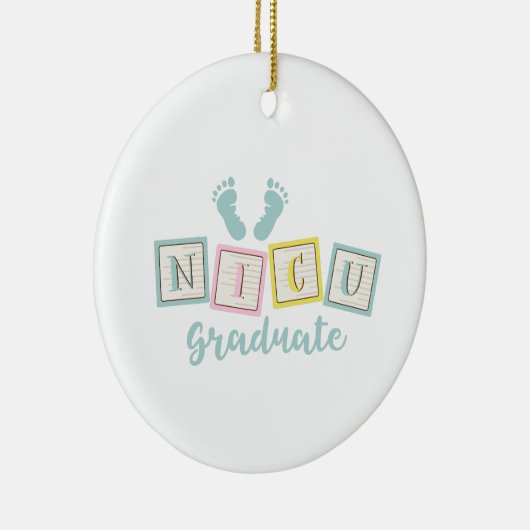 NICU Graduate Keramik Ornament (Rechts)