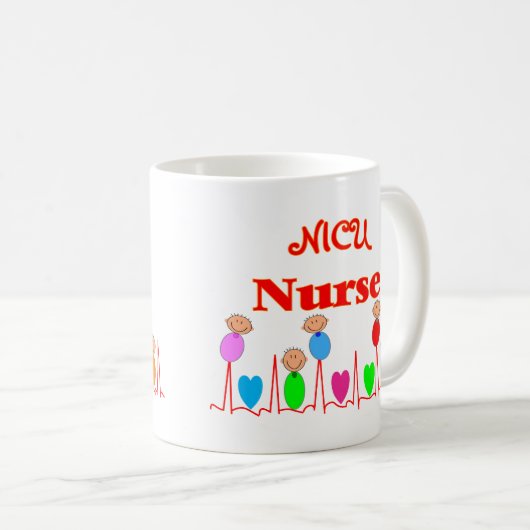 NICU Krankenschwester--Entzückende Baby-Grafiken Kaffeetasse (VorderseiteRechts)