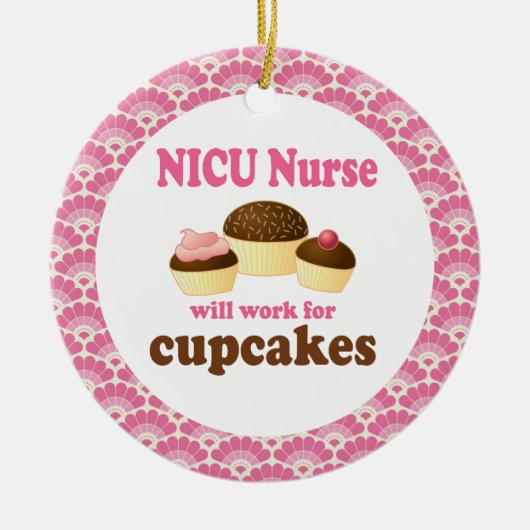 NICU Krankenschwester-Geschenk-Verzierung Keramikornament (Vorne)