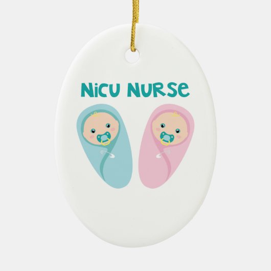 NICU Krankenschwester Keramikornament (Vorne)