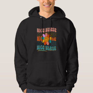 NICU-Krankenschwester L&D Neugeborene Groovy Retro Hoodie