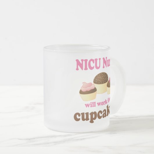 Nicu Krankenschwester-(lustiges) Geschenk Mattglastasse (VorderseiteRechts)