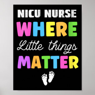 Nicu-Krankenschwester Neugeborenes Baby Wo Kleine Poster