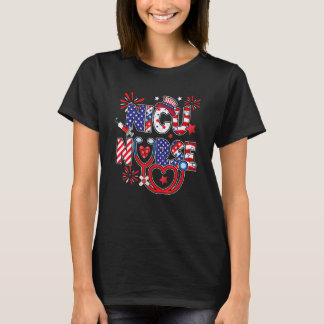 Nicu Krankenschwester Stethoskop 4. Juli Krankenpf T-Shirt