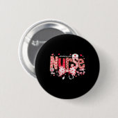 Nicu-Krankenschwester Stethoskop Kokette Schleife Button (Vorne & Hinten)
