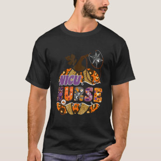 Nicu Krankenschwester Stethoskop Leopard Halloween T-Shirt
