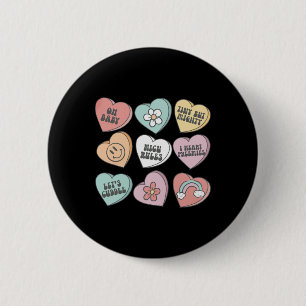 Nicu-Krankenschwester Valentinstag Herz Süßigkeite Button