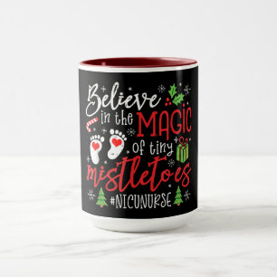 NICU-Krankenschwester-Weihnachtsdesign Tasse