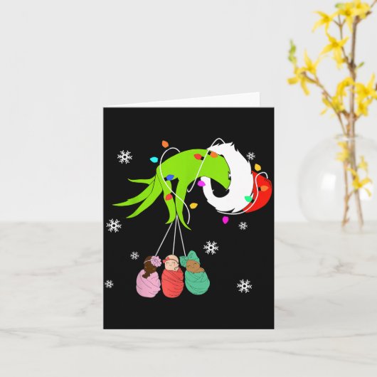 Nicu Labor Delivery Nurse Santa Christmas Xmas Paj Karte (Gelbe Blume)