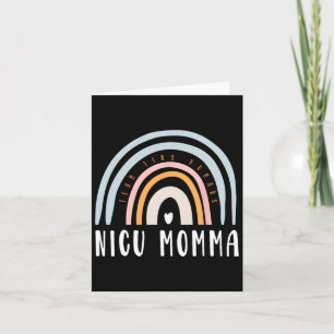 Nicu Momma Retro Boho Rainbow Colorful Nicu Mama T Karte