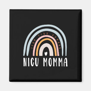 Nicu Momma Retro Boho Rainbow Colorful Nicu Mama T Magnet