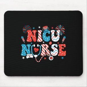 Nicu Nurse 4. Juli American Flag Patriotic Nic Mousepad