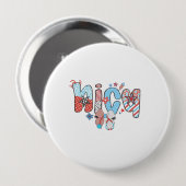NICU Nurse 4. Juli American Nurse Button (Vorne & Hinten)