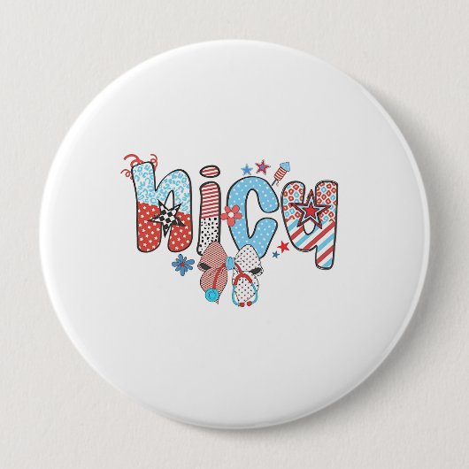 NICU Nurse 4. Juli American Nurse Button (Vorderseite)