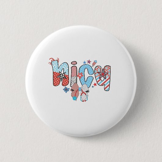 NICU Nurse 4. Juli American Nurse Button (Vorderseite)