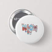 NICU Nurse 4. Juli American Nurse Button (Vorne & Hinten)