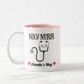 NICU Nurse Apprecision Geschenk Personalisiert Zweifarbige Tasse (Links)