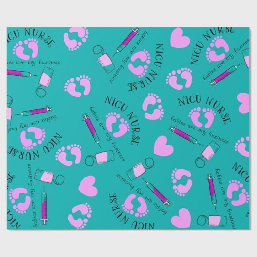 NICU Nurse Art Geschenkpapier (Flach)