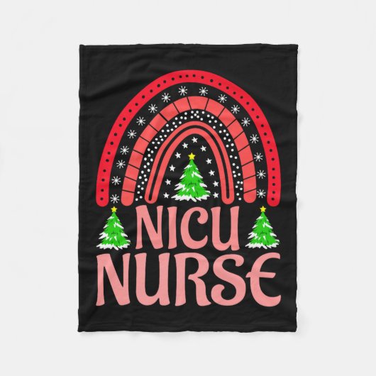 Nicu Nurse Christmas Crew Nurselife Nursing Xmas P Fleecedecke (Vorderseite)