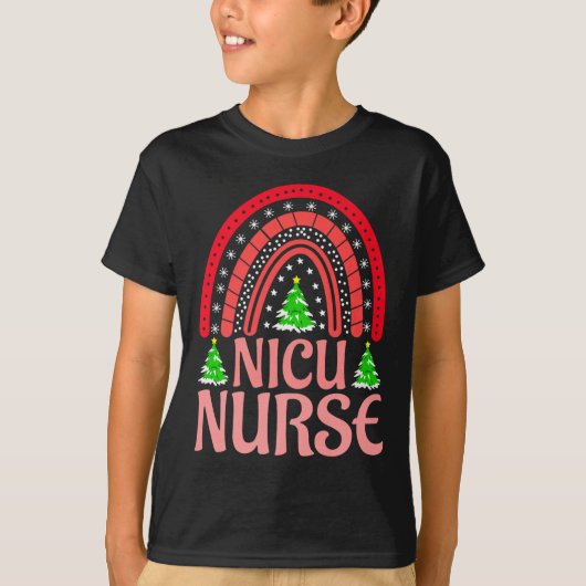 Nicu Nurse Christmas Crew Nurselife Nursing Xmas P T-Shirt (Vorderseite)