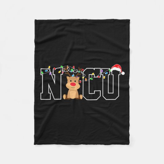 Nicu Nurse Christmas Reindeer Festive Nurse Gift  Fleecedecke (Vorderseite)