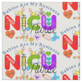 NICU Nurse Colorful Graphics  Stoff (Nahaufnahme)