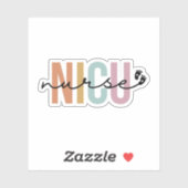 NICU Nurse Geschenk neonatale Intensivstation Kran Aufkleber (Blatt)