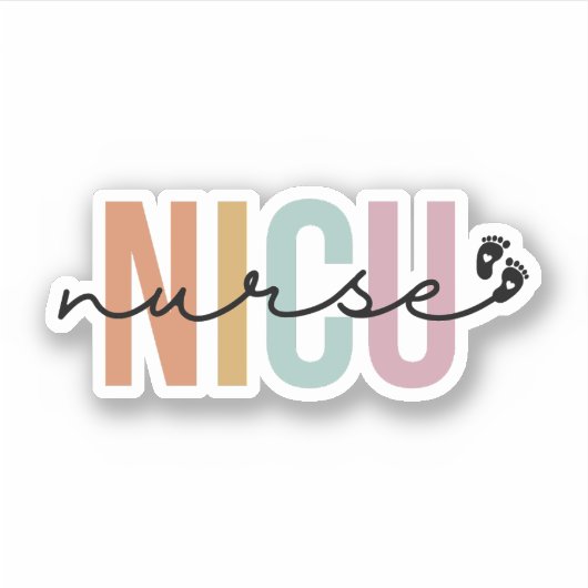NICU Nurse Geschenk neonatale Intensivstation Kran Aufkleber (Vorderseite)