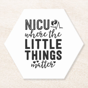 NICU Nurse Geschenk, wo Kleinigkeiten wichtig Neon Untersetzer