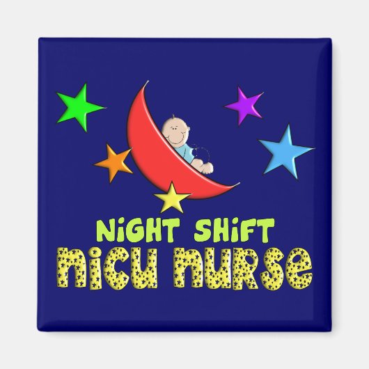 NICU-NURSE-Geschenke für Nachtschicht Magnet (Vorne)