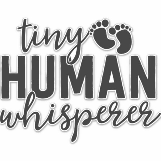 NICU Nurse gibt winzige menschliche Whisperer Neon Aufkleber (Vorderseite)