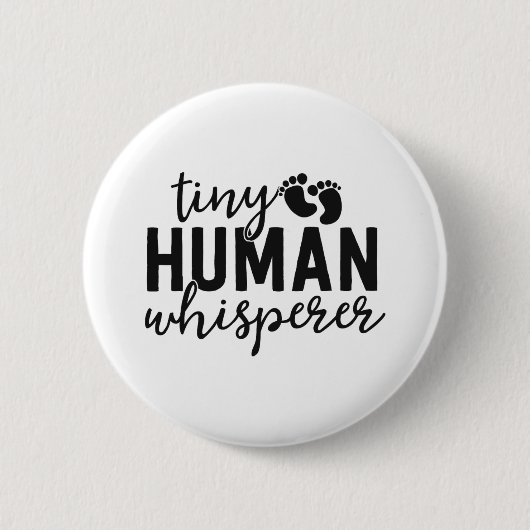 NICU Nurse gibt winzige menschliche Whisperer Neon Button (Vorderseite)