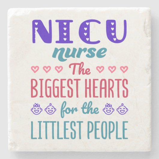 NICU Nurse Große Herzen für kleine Leute Steinuntersetzer (Vorderseite)
