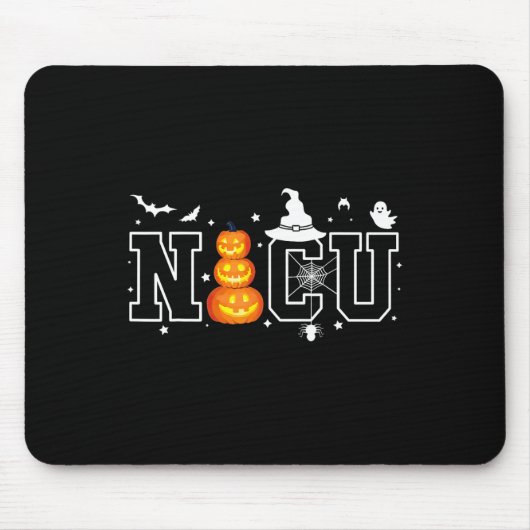 NICU Nurse Halloween Hospital Party Fun Pflege St. Mousepad (Vorne)