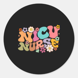 Nicu Nurse Icu Groovy Nursing Neonatal Intensive C Runder Aufkleber