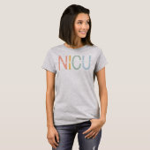 NICU Nurse ICU Neonatal Boho Rainbow Team Tiny T-Shirt (Vorne ganz)
