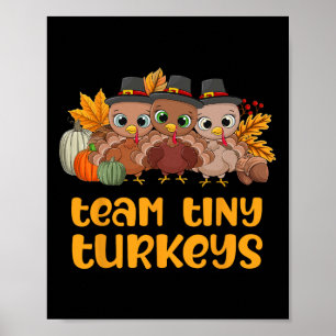 Nicu Nurse Icu Neonatal Team Tiny Trukeys Fall Tha Poster