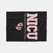 Nicu Nurse Neonatal Care Pink Gingham Heart Baby F Fleecedecke (Vorderseite (Horizontal))