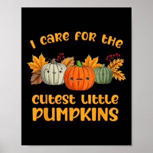 NICU Nurse Neonatal Niedliche Kleine Pumpkins Fall Poster