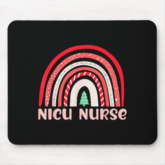 Nicu Nurse Neonatal Tiny Crew Christmas Holiday Nu Mousepad (Vorne)