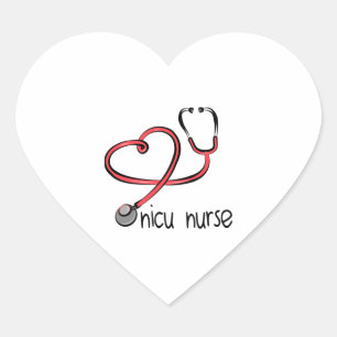 NICU Nurse - NICU Nurse Shirt - NICU Nurse Gift - Herz-Aufkleber