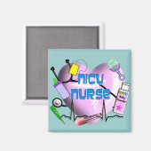 NICU Nurse Pink Heart Design Geschenke Magnet (Vorderseite/Rückseite)