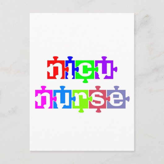 NICU NURSE PUZZLE PIECE POSTKARTE (Vorderseite)