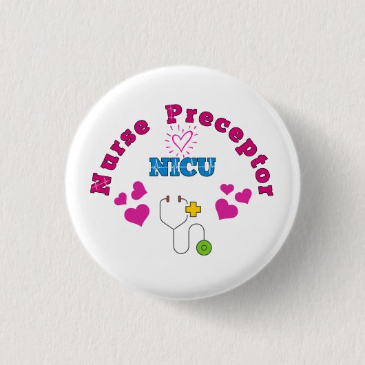 NICU Nurse Pzeptor Button Berry (Vorderseite)