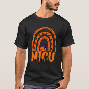 Nicu Nurse Rainbow Halloween Neonatal Icu Nursing T-Shirt