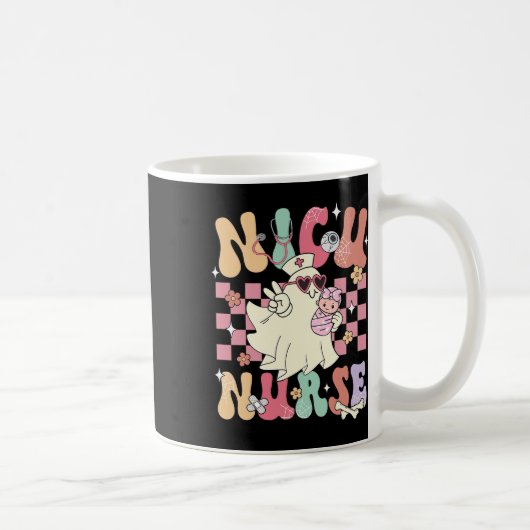 Nicu Nurse Spooky Ghost Halloween Niedliche Kranke Kaffeetasse (Rechts)