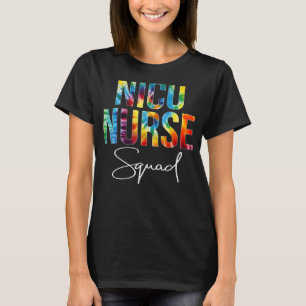 Nicu Nurse Squad Aufwertung Tag Gefärbte Krawatte T-Shirt