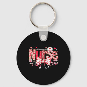 Nicu Nurse Stethoscope Coquette Bow Heart Valentin Schlüsselanhänger